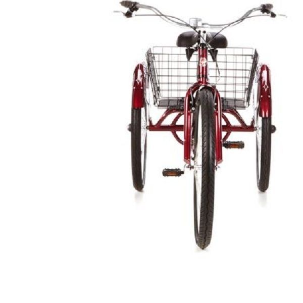 Adult Tricycle 26" Three Wheeled Bikel Schwinn Red Vintage Basket