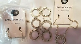 (2) 24 In Necklaces With 6 Piece American Eagle Outfitters Live Your Life Charms - $8.59
