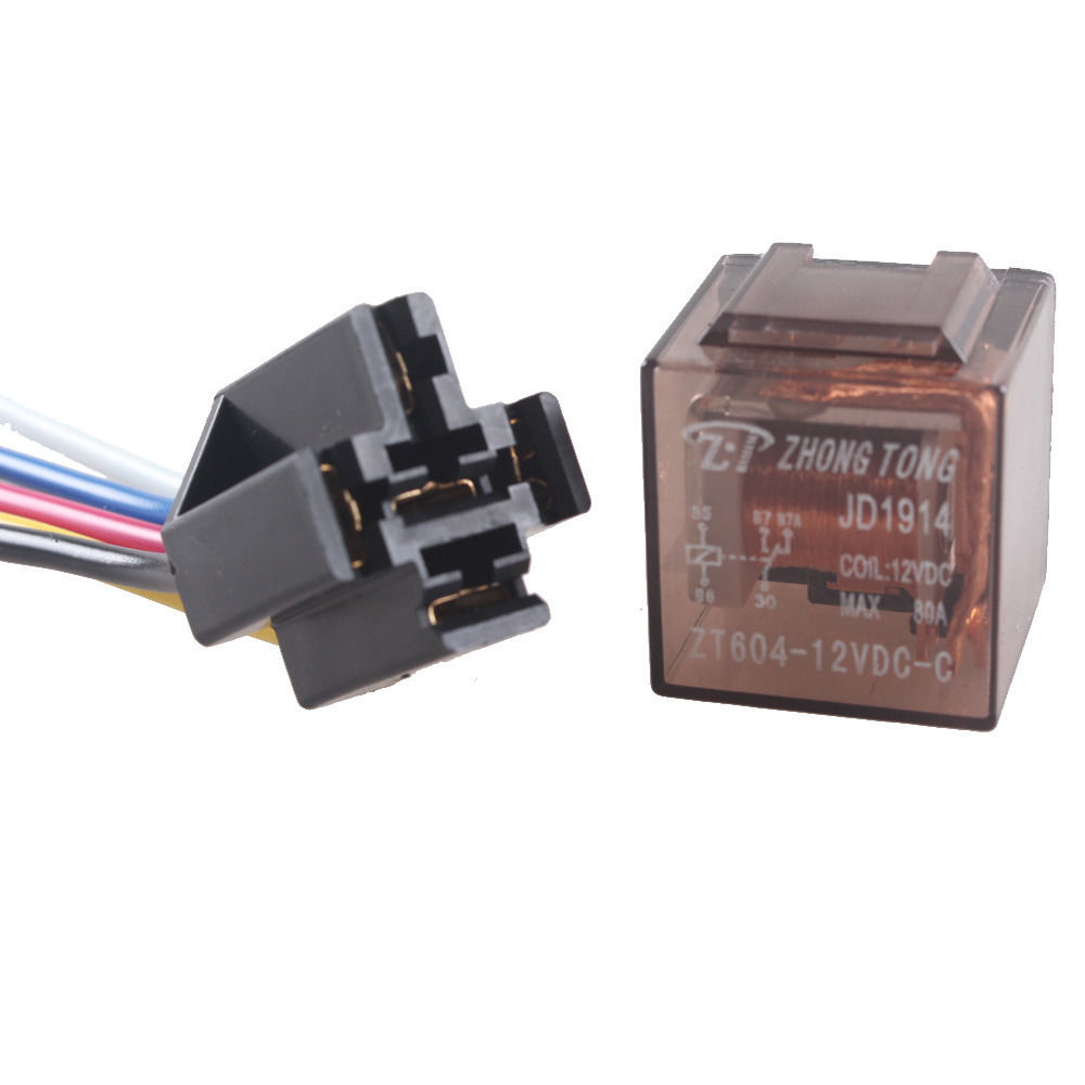 5pcs Car 12v 12 Volt Dc 80a Amp Transparent Relay U0026 Socket