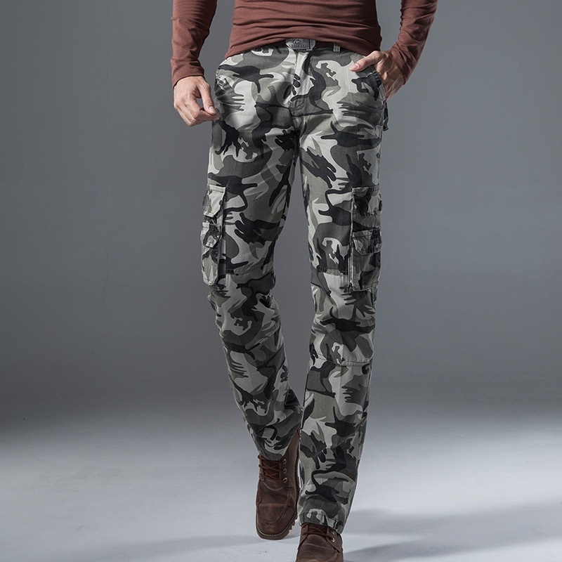 Mens Casual  Camouflage Pants Military Tactical Pants Quick-drying Cargo Pants A
