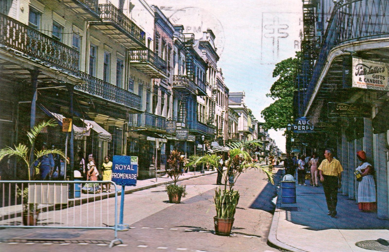Royal Street  Promenade  (vintage 1970s) postcard - $4.00