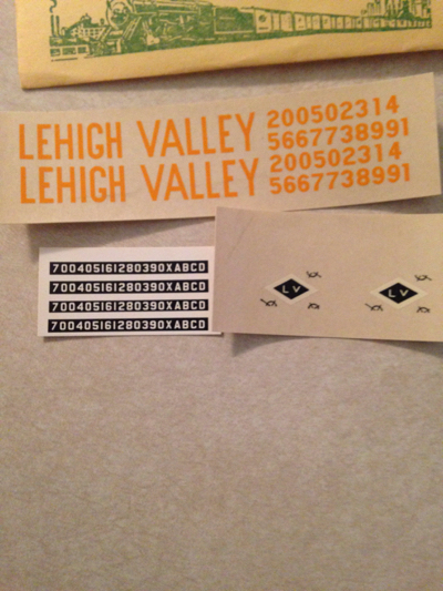 Lehigh Valley Hood Diesel Champ Decals EH-202 for the 