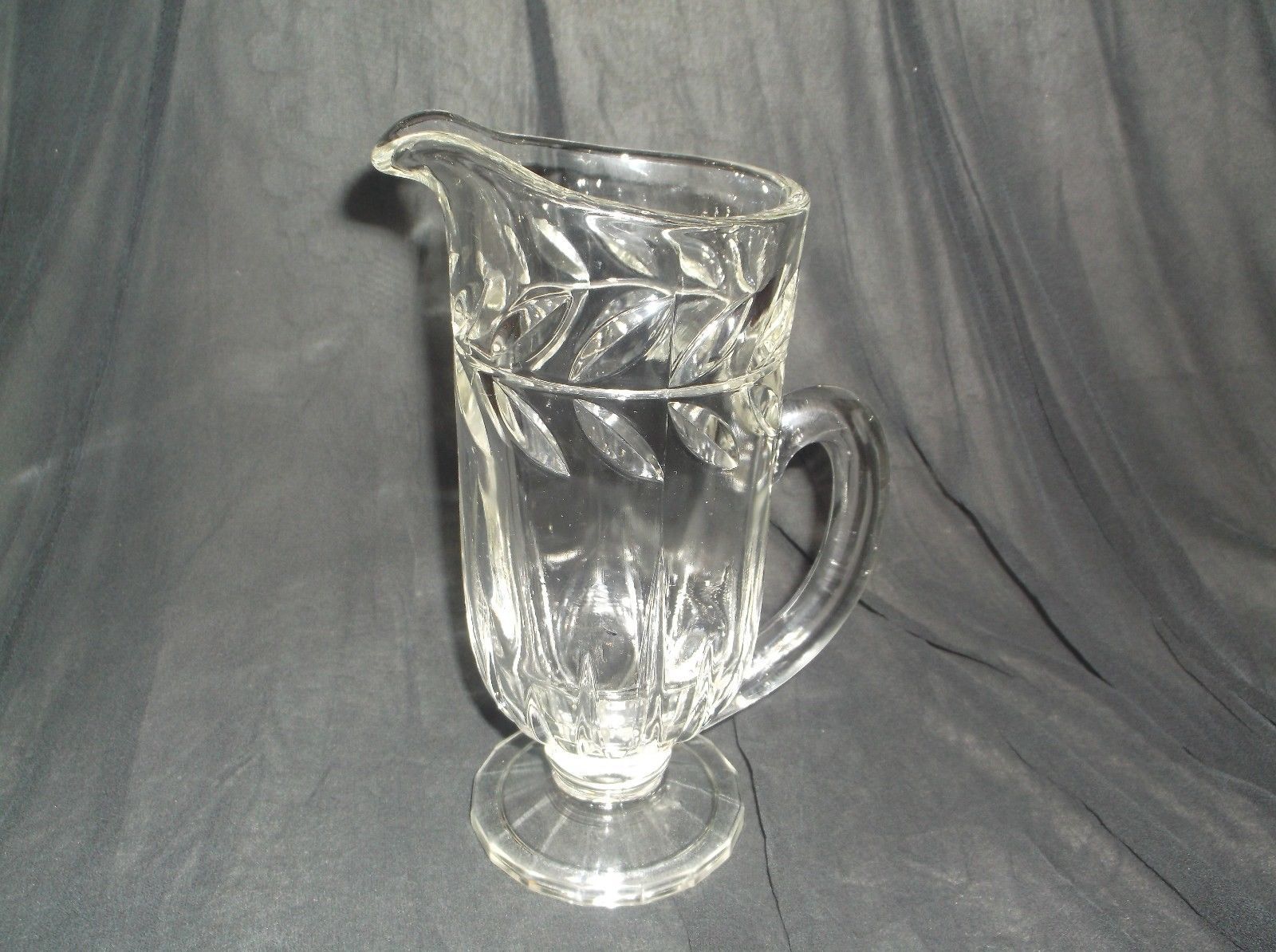 Vintage cut glass crystal pitcher Vintage