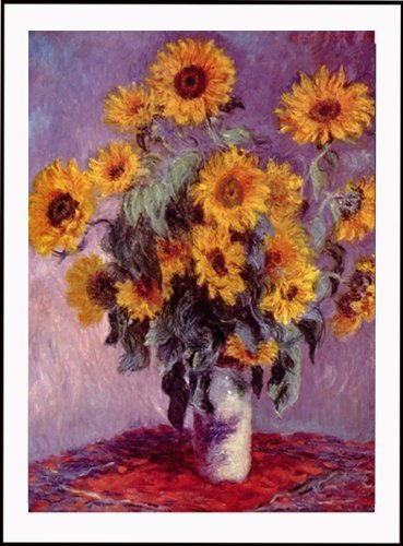 Still Life Sunflowers By Claude Monet Canvas Art Print - $19.58