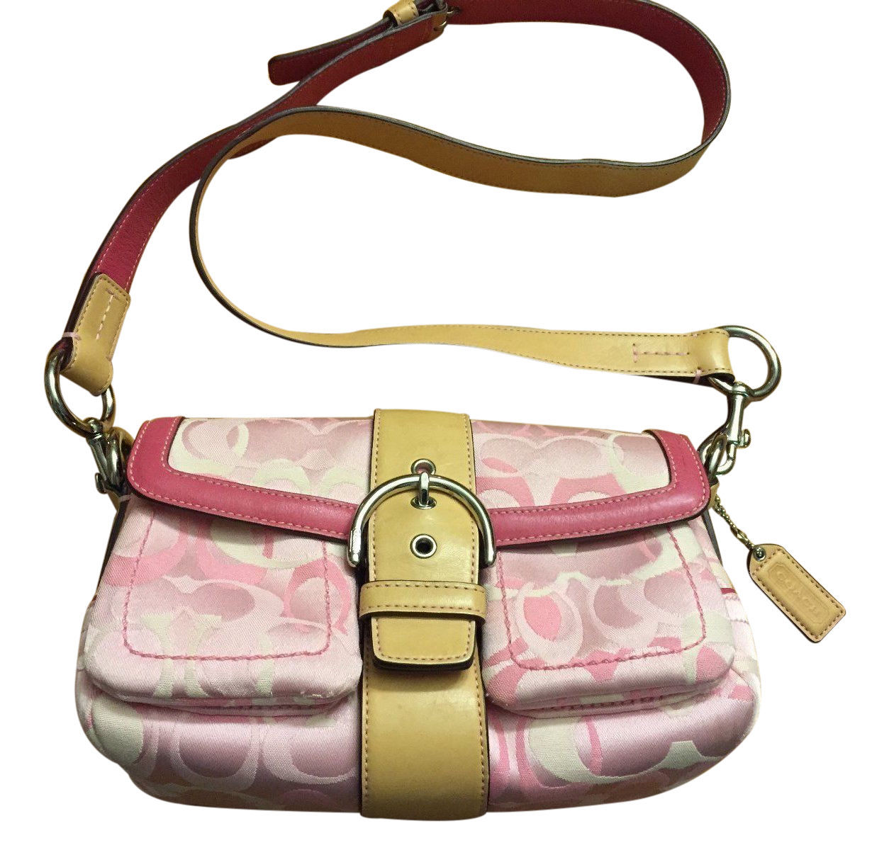 Authentic Coach Optic Pink/White Handbag, and 15 similar items