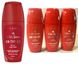 3 Old Spice On The Go No Melt Clean Scent roll-on Antiperspirant-Travel-Gym Lot - $20.97