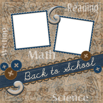 Primary image for School Days Digital Scrapbooking Quick Page Layout