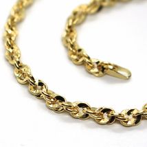 18K YELLOW GOLD ROPE CHAIN, 31.5 INCHES BRAIDED INFINITE FACETED ALTERNATE LINK image 3