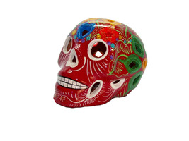 Day of The Dead DOD Medium Sugar Skull Lantern Flower Cut Out Red 5.5&quot; L - $29.69