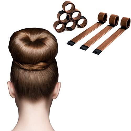 Magic Hair Bun Maker 6 Pack Extra Strength Donut Crown Shaper