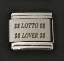 $$ Lotto $$ $$ Lover $$ Wholesale Laser Italian Charm Link 9MM L1 - $10.00