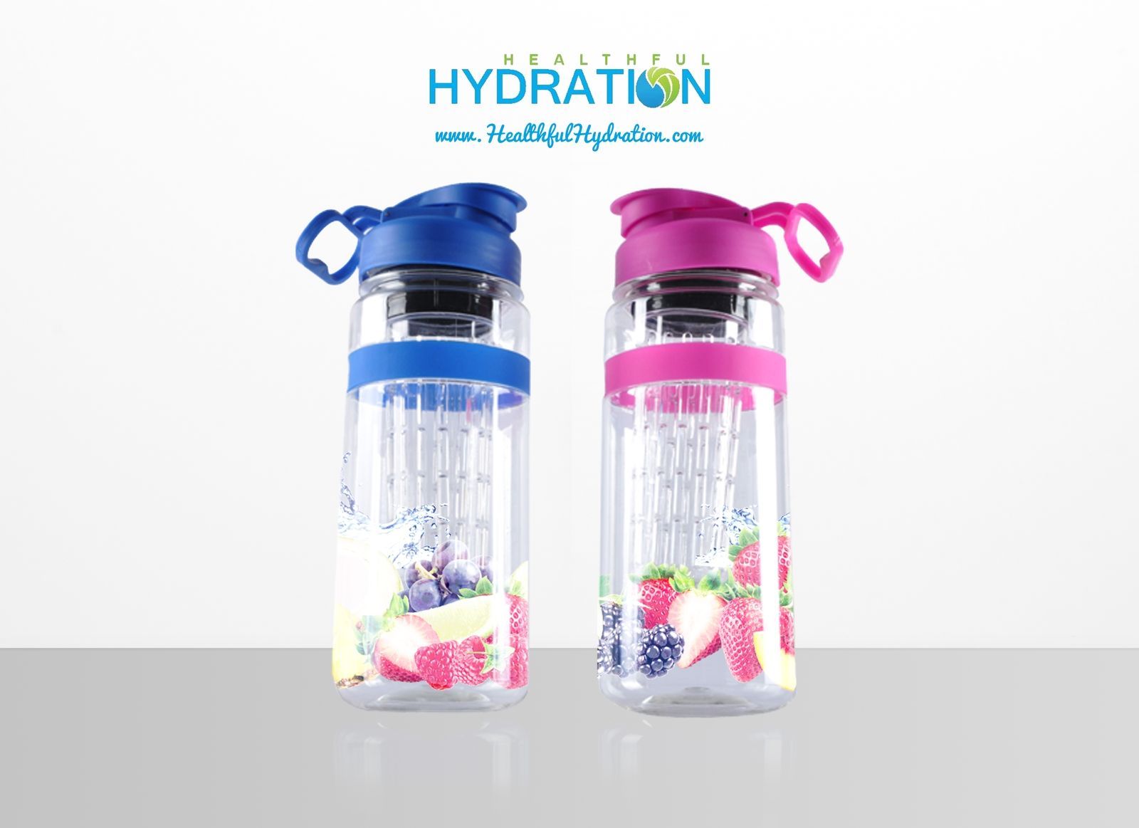 Healthful Hydration Large 32 OZ Infuser Water Bottle Flavor Infusion Fruit New Hydration