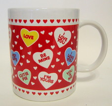 Mug Valentine Candy Hearts Novelty Mug Hallmark Cards, Inc. Drinkware 10 oz  - $17.10