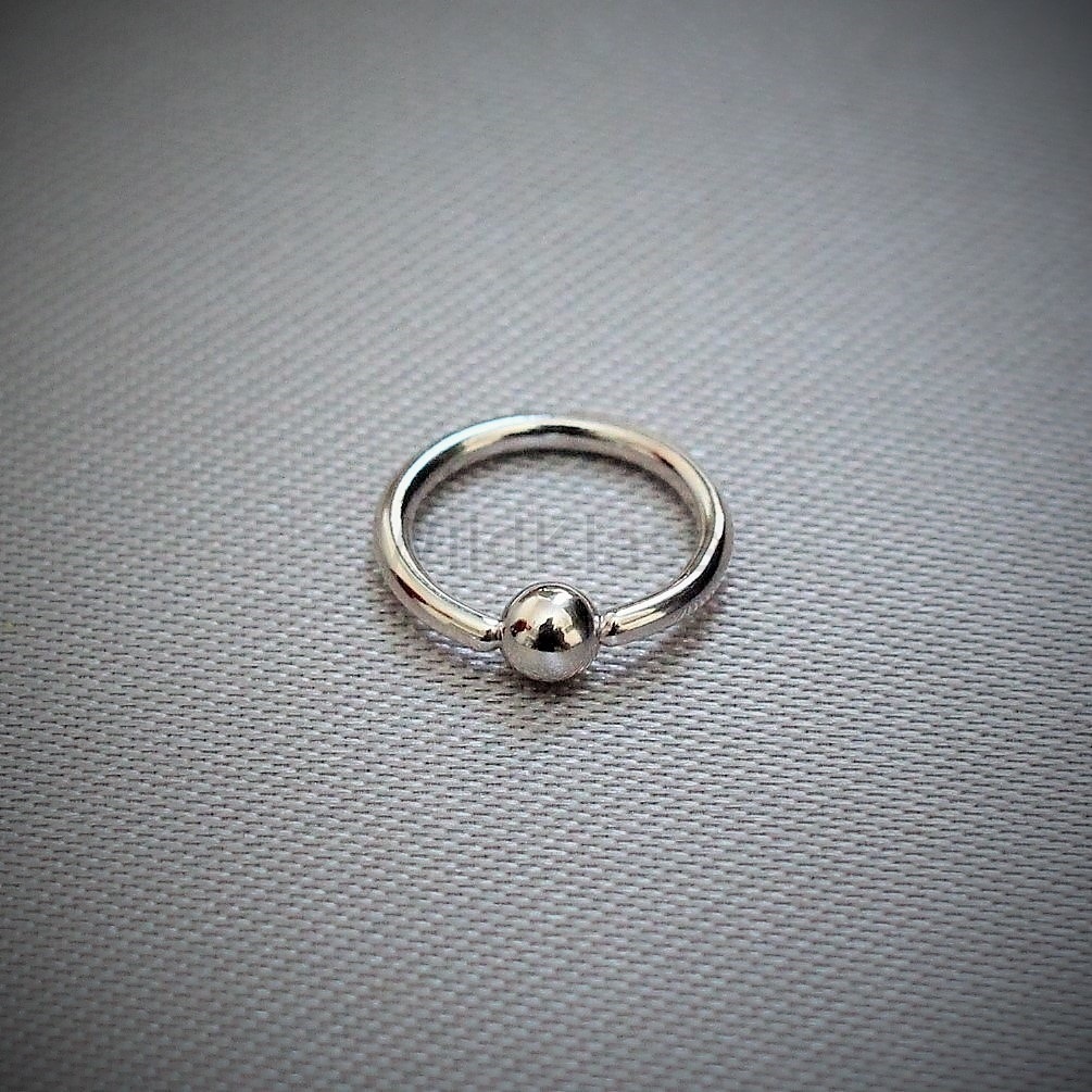 white gold captive bead ring