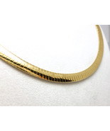  Veronese 18K Gold Bonded Sterling 18&quot; Polished Satin Omega Necklace Rev... - $95.00