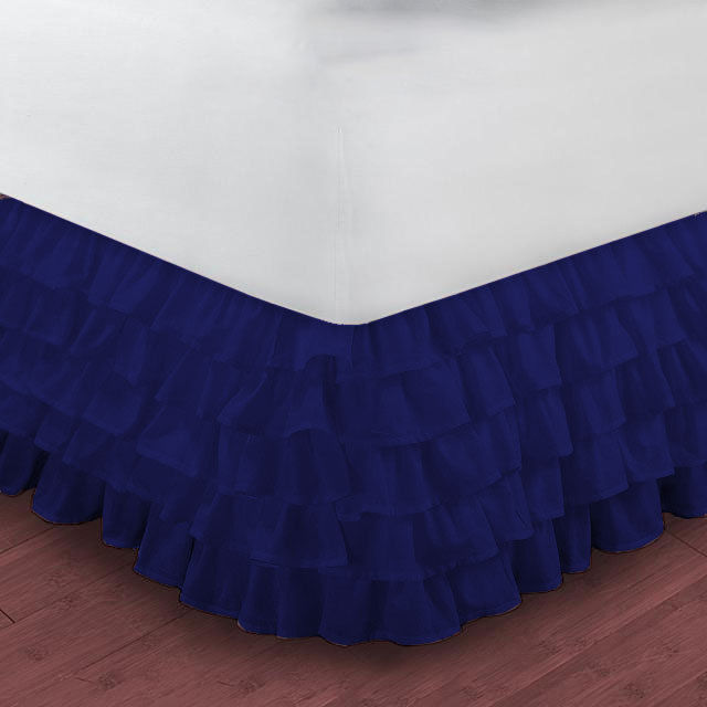 Royal Blue Chiffon Multi Tiered Ruffled Bed And 22 Similar Items