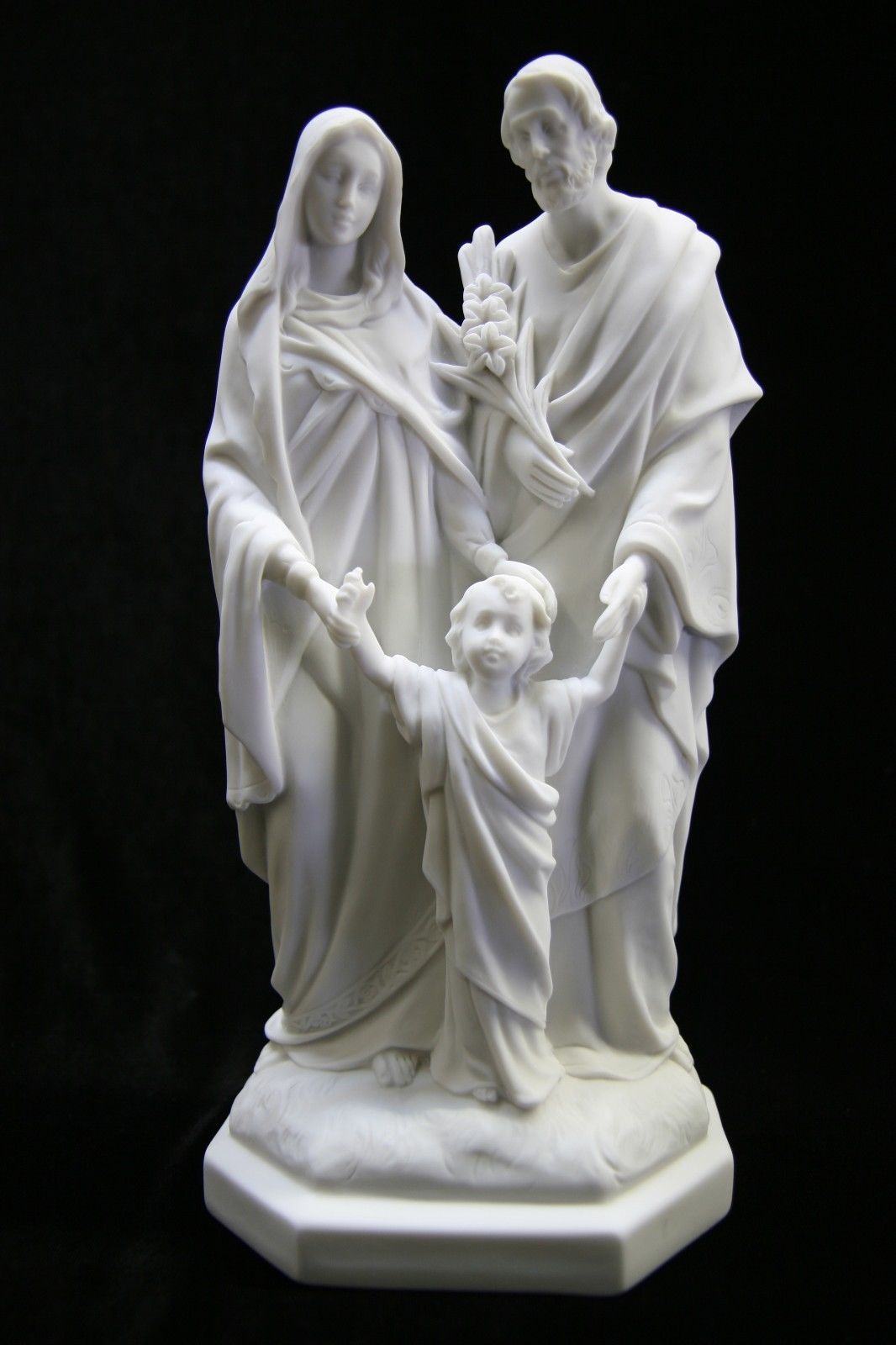 Holy Family Statue Joseph Baby Jesus Mary Mother 12" Statue Figure Made