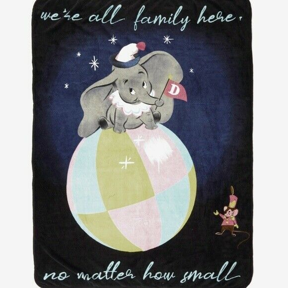 Primary image for Disney Dumbo family super plush throw blanket 48" x 60"