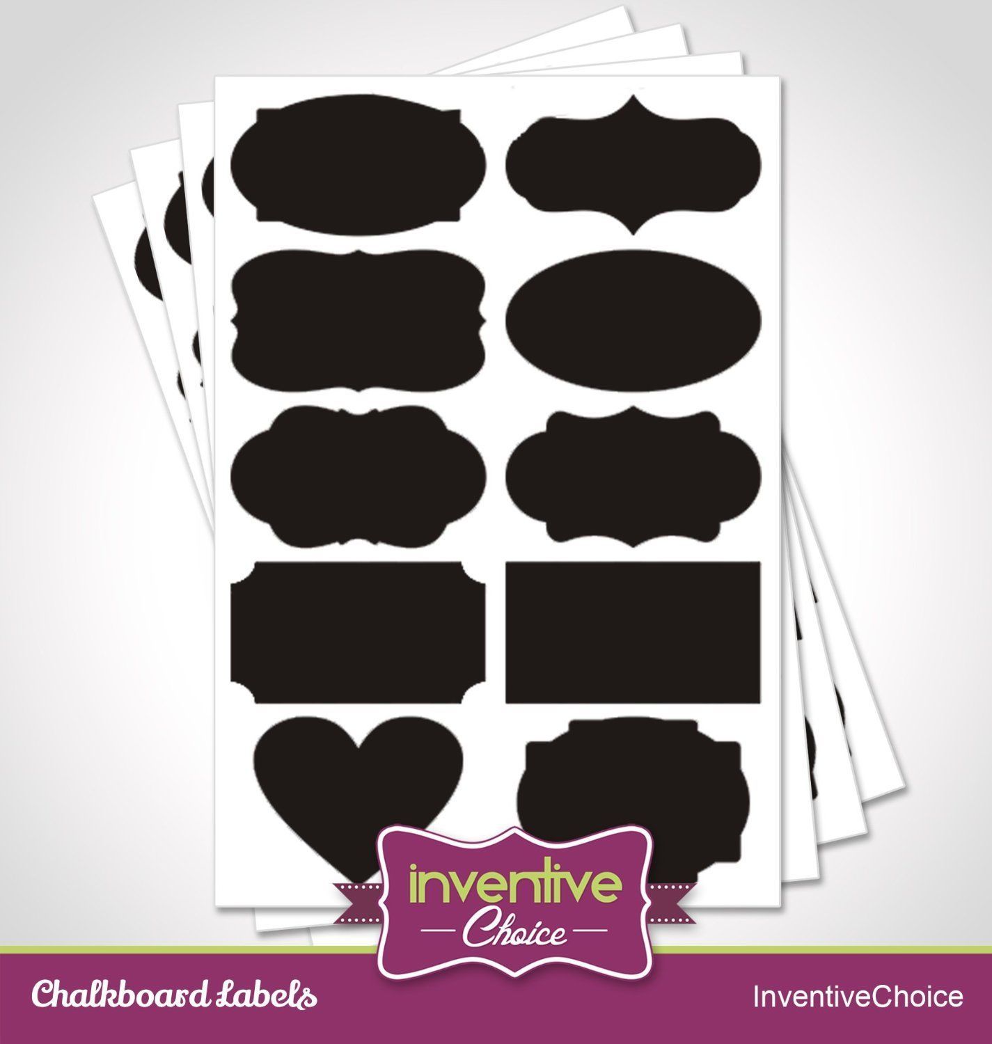 Premium Quality Reusable Chalkboard Labels By Inventive Choice (40 pack) Other
