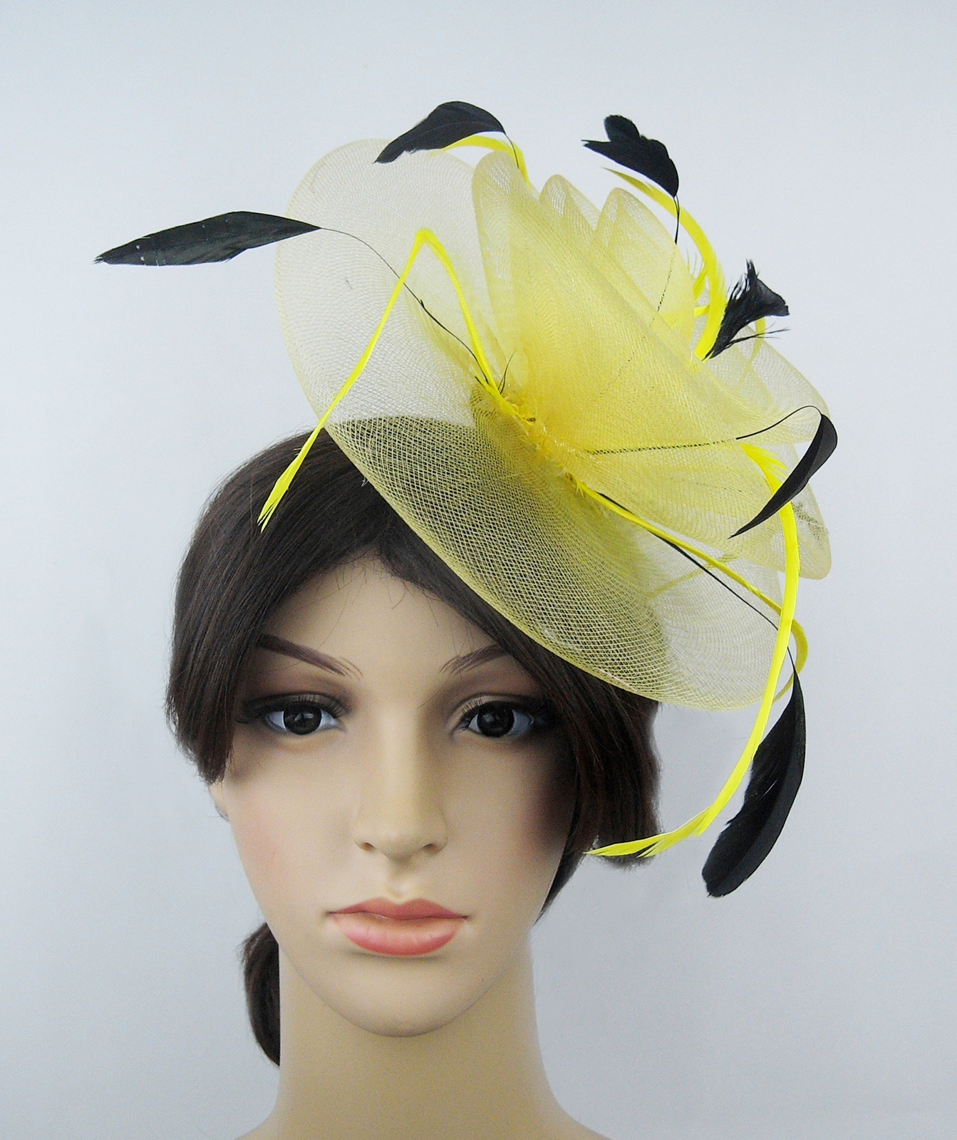 Unique Yellow Party Hat Racing Game Party Wedding Fascinator Hair ...