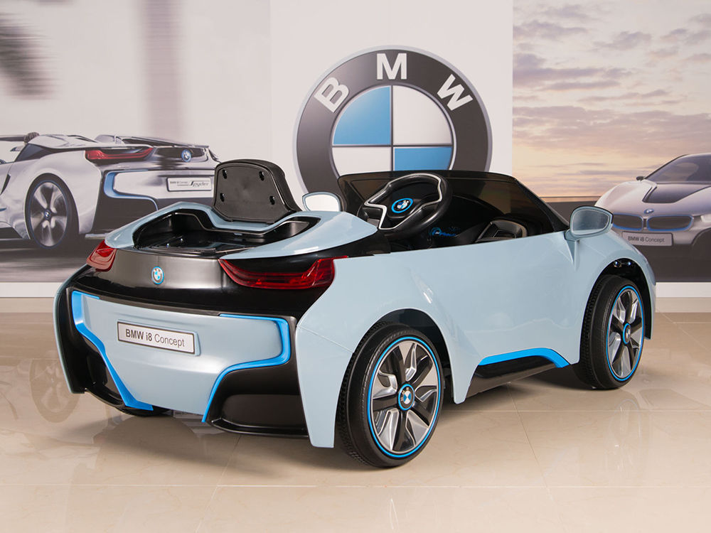 BMW i8 12V Kids Ride On Battery Powered Wheels Car RC Remote Blue Kids