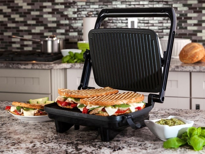 Panini Press Breakfast Sandwich Maker Toaster Oven Small Kitchen