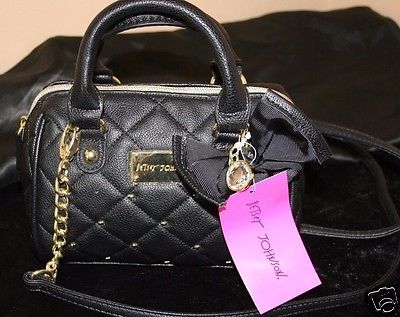 betsey johnson quilted heart purse