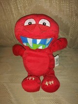Nanco Red Monster Plush 9" Blue Mouth Green Tongue Claw Toenails Ages 3+ Stuffed - $17.81