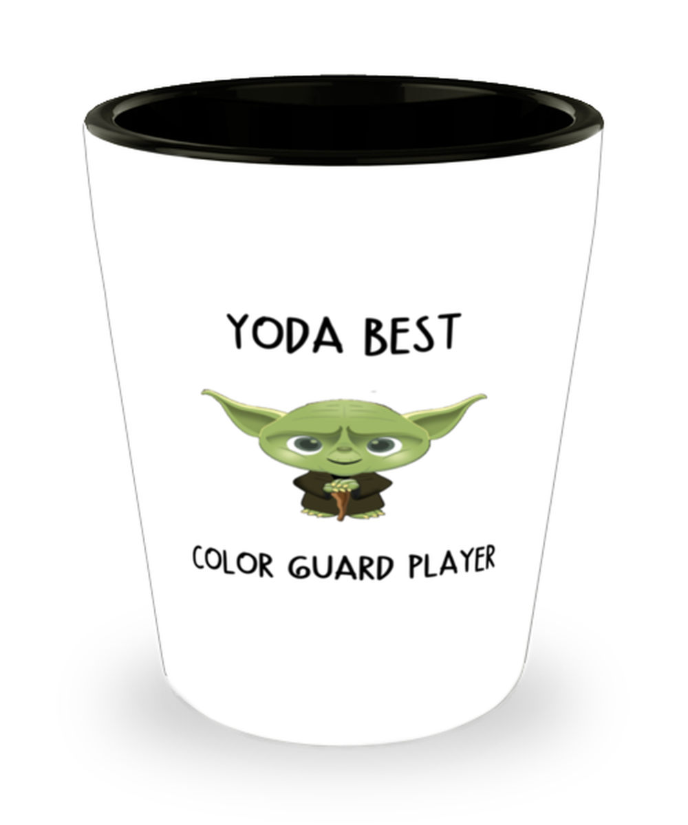 Color guard Shot Glass Yoda Best Color guard player Gift for Men Women