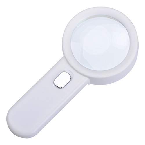 10X Magnifying Glass with 10 Bright LED Light,XYK Handheld Lighted ...