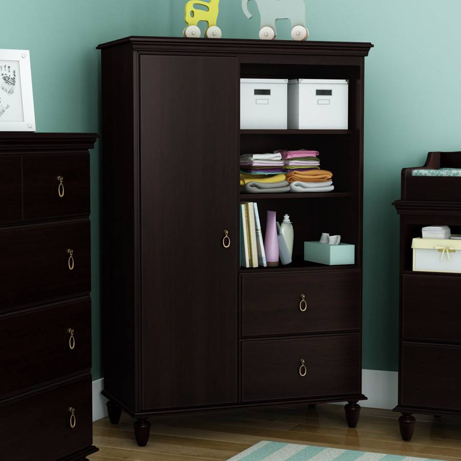 Kids Armoire Wardrobe Bedroom Storage Cabinets Wood Furniture Wardrobes Armoires 