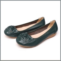 Casual Genuine Leather Ballerina Style Slip On Flat Sole Shoes In Six Colors image 5