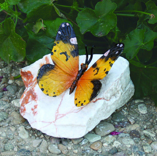 Yellow Mocker Swallowtail Butterfly Lost Wax Bronze Casting Collectible Statue