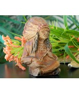 Vintage Indian Chief Sitting Syroco Wood Figurine White Mountains NH - $14.95
