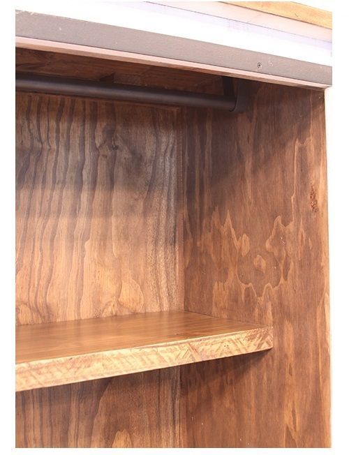 White Eliza Sliding Barn Door Gentlemans Chest Armoire Solid Wood