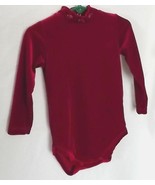 Children&#39;s Place Red Velveteen Stretch One Piece - Beautiful Shimmer EUC - $8.99