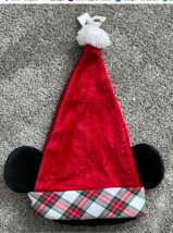 Disney Parks Mickey Mouse Santa Ears Hat NEW image 1
