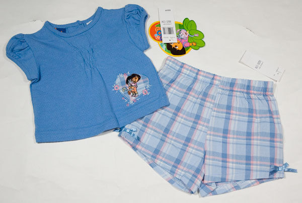 Dora The Expolorer Little Girls Denim Blue Dora Patch Jeans
