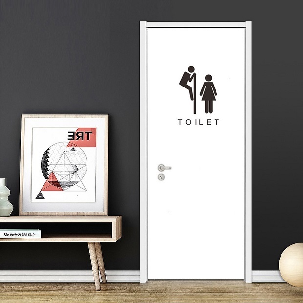 12 Pack - Amazing New Hot Funny Toilet Bathroom Black Wall Sticker
