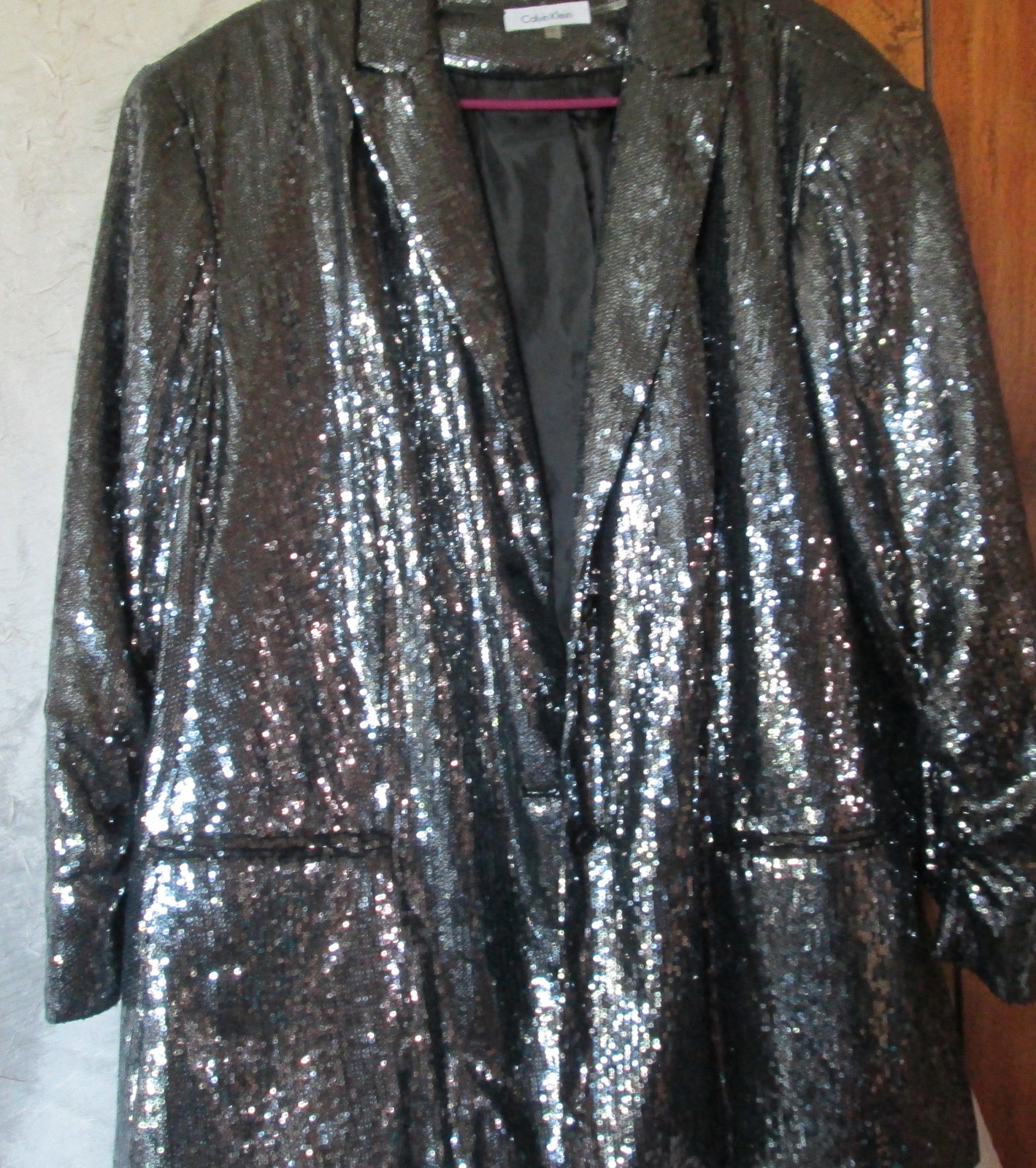 Calvin Klein Silver Sequin Jacket 2X Price Reduced! - Coats & Jackets