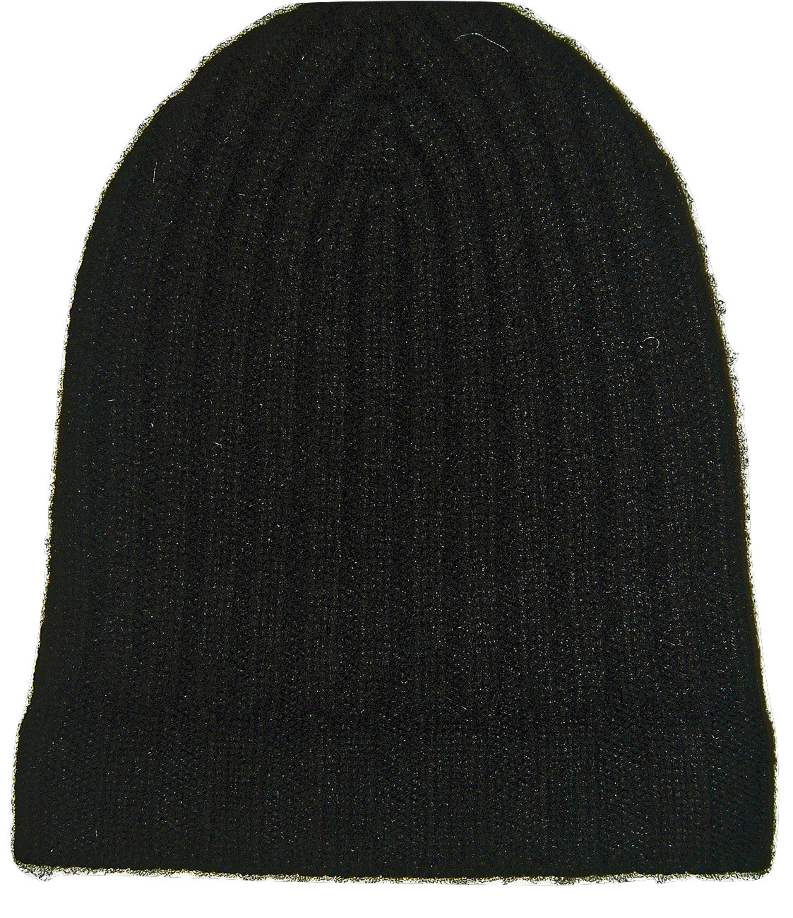 BEANIE HAT IN BLACK MIX WHITE WOOL 431698