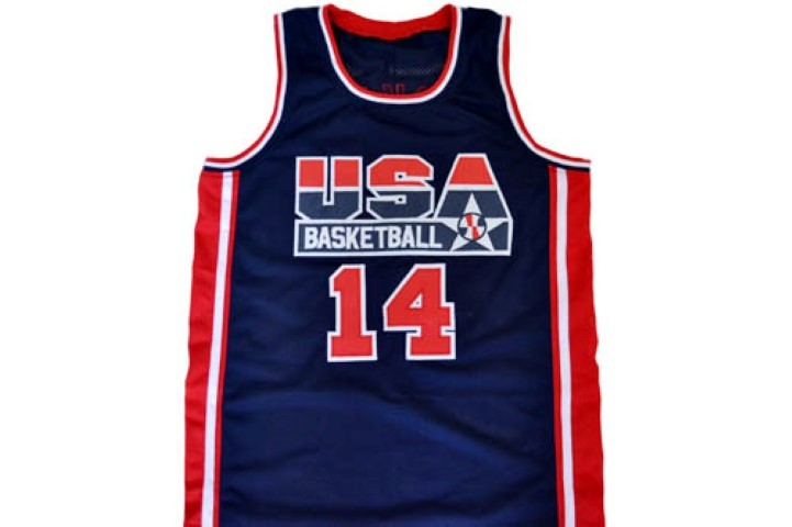 Charles Barkley #14 Team USA Basketball Jersey Navy Blue Any Size ...