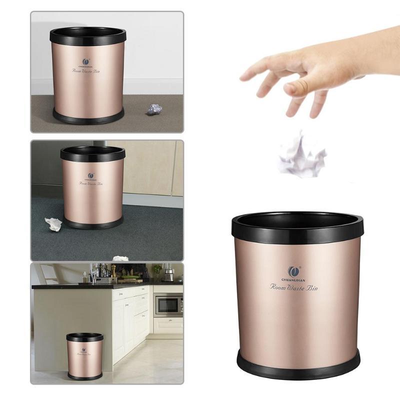 Home Living Room Simple Dustbin Waste Bin Trash Can Kitchen Round Waste