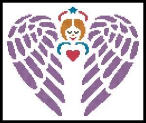 Little Guardian Angel #12091 cross stitch chart Artecy Cross Stitch Chart - $7.20