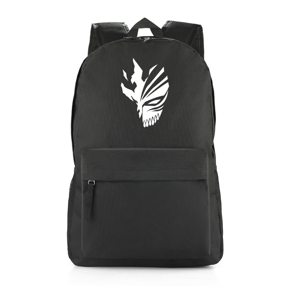 Bleach Kurosaki Ichigo Mask Printing Backpack Anime Fans Nylon School Bag Black Backpacks And Bags 