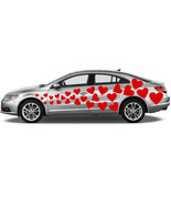 Vinyl Car Decal Flying Hearts with Different Shapes 54 pcs / Just Marrie... - $64.99