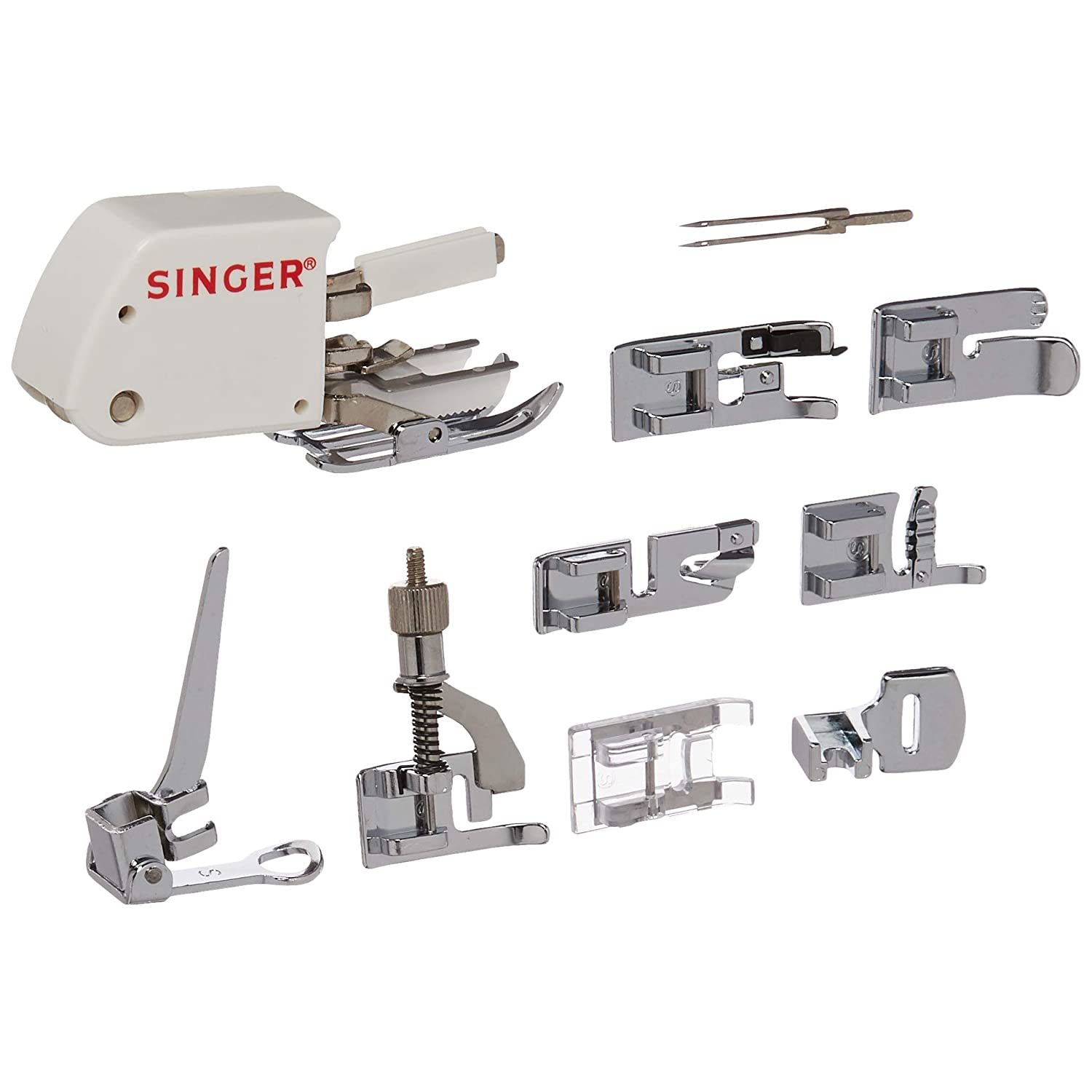 SINGER | Sewing Machine Accessory Kit, Including 9 Presser Feet, Twin Needle, an - $135.99