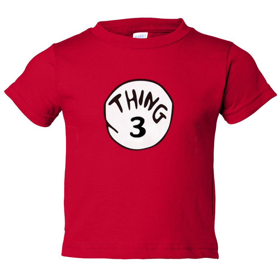 Dr Seuss Thing 1 T-shirt Thing 2 Shirt Infant Toddler Youth Adult Mom 