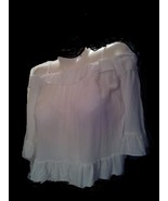 ELODIE Peasant Blouse XS NWT/White Thin Straps Ruffled Very Soft Very Pr... - $18.32