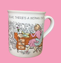 Vintage Hallmark Mates Relax There’s Woman On The Job Mug Coffee Cup - $12.45
